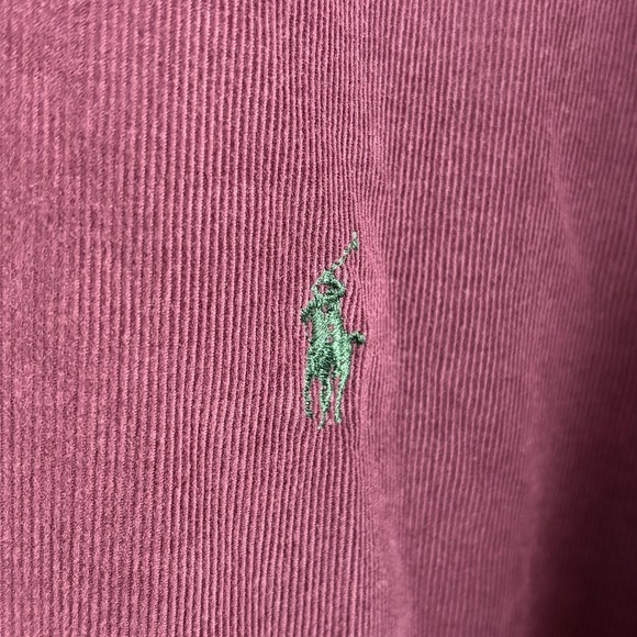 Ralph Lauren Shirt Mens XLT Tall Purple Corduroy Long Sleeve Button Down Casual - Picture 3 of 10